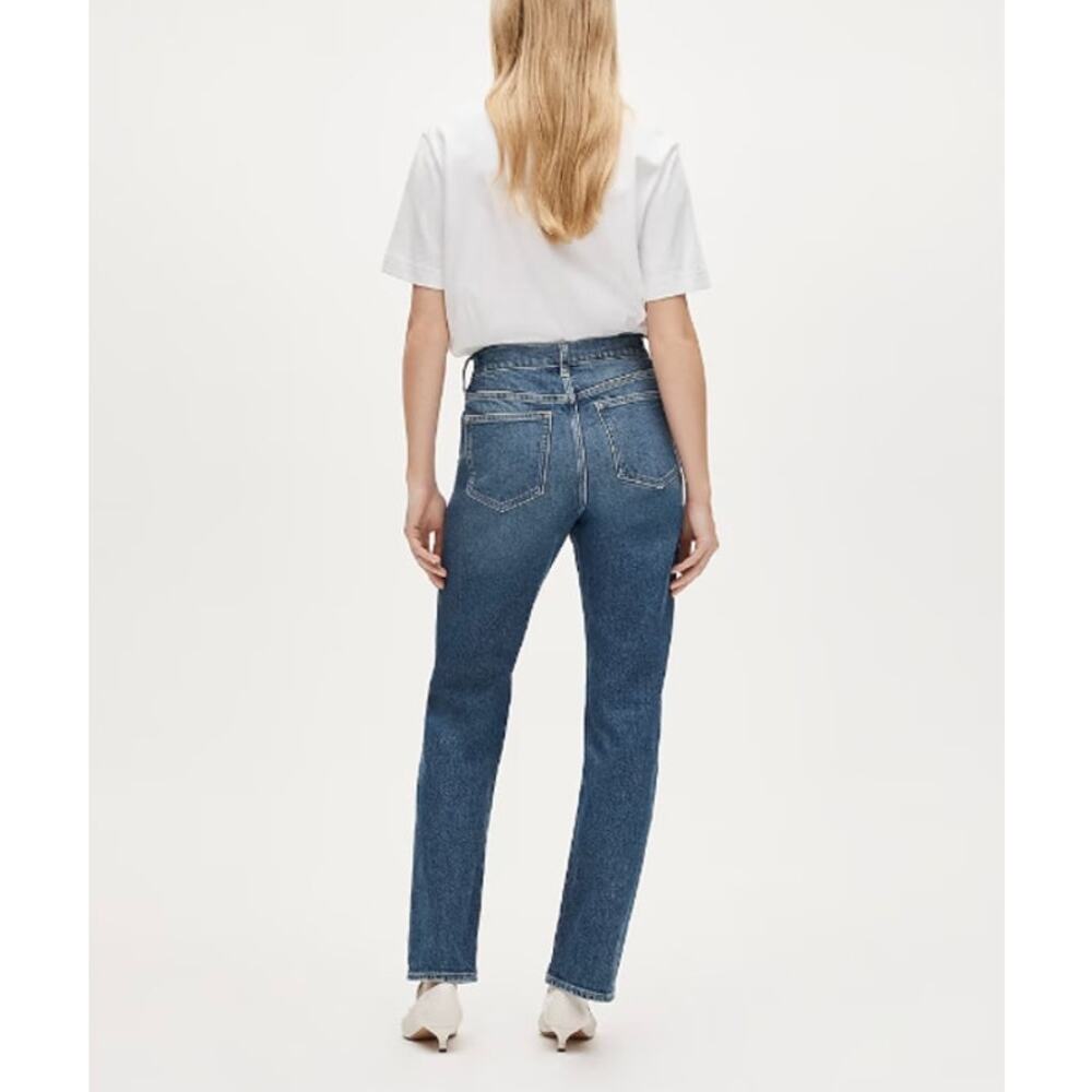 J. Crew Nipped Straight High Rise Jeans Semi-Stretch Charlotte Wash Size 30 NWT - Picture 10 of 16